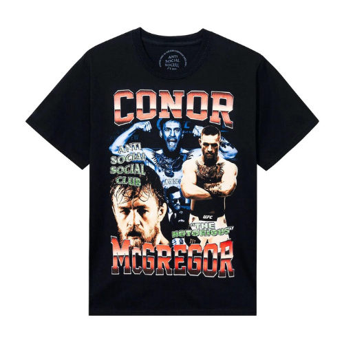 Anti Social Social Club x UFC Conor Mcgregor Tee Black