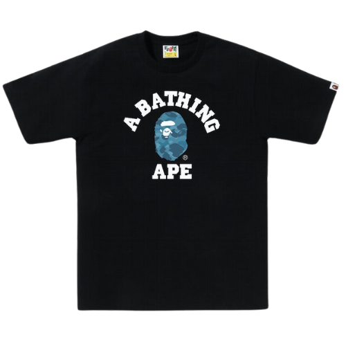 BAPE Honeycomb Camo College Tee Black/Blue