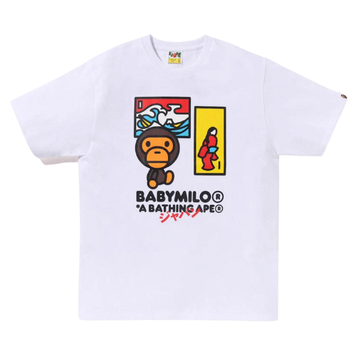 BAPE Japan Art Baby Milo Tee White