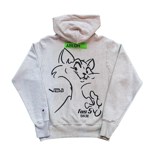 Virgil Abloh FOS Cat Hoodie Grey