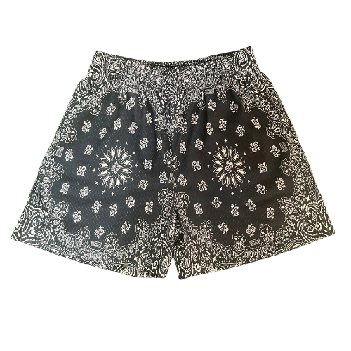 Bravest Studios Onyx Paisley Shorts