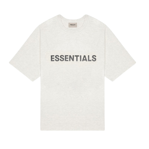Fear of God Essentials Boxy T-Shirt Applique Logo Oatmeal/Oatmeal Heather/Light Heather Oatmeal