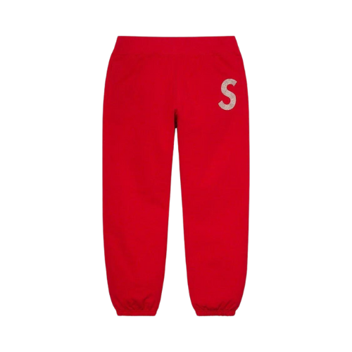 Supreme Swarovski S Logo Sweatpant Red