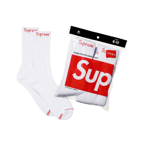 Supreme White Hanes Socks