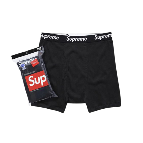 Supreme Hanes Boxer Briefs (4 Pack) Black