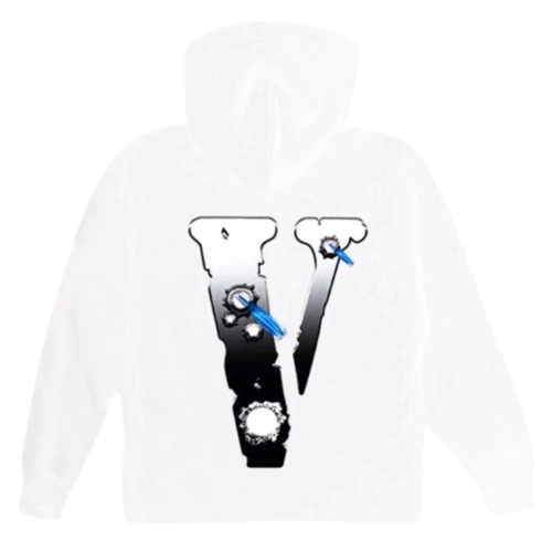 Pop Smoke x Vlone Hawk Em' Hoodie White