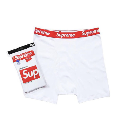 Supreme Hanes Boxer (4 Pack) Briefs White