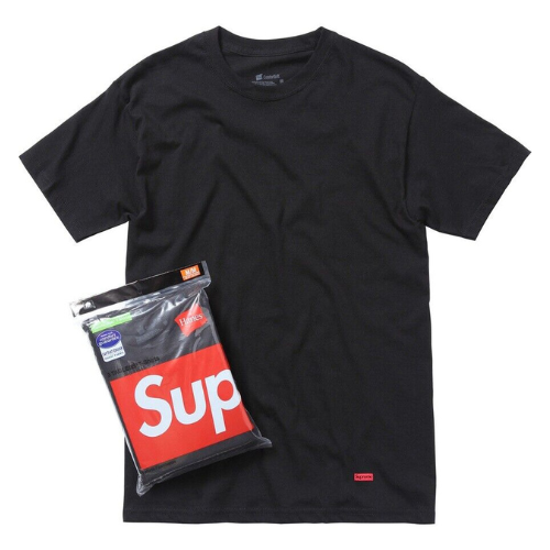 Supreme Hanes Tagless Tees (3 Pack) Black