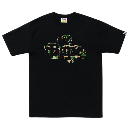 BAPE ABC Camo Milo on Bape Tee Black Green