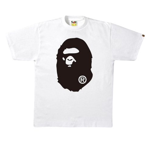 BAPE Bicolor Big Ape Head Tee White/Black